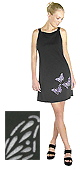 Square Neck Dress with Lazer Cut Out